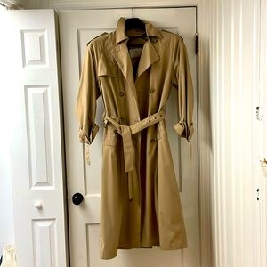 London Fog Belted Trench Coat Double Breasted Size 12 Flawless!